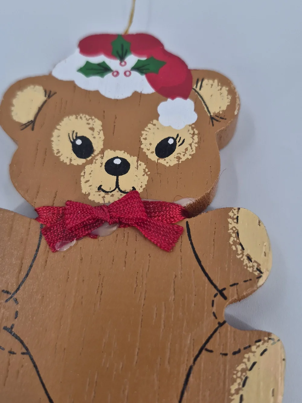 Vintage Kurt S. Adler 1984 Bear Cut Out Christmas Ornament 4